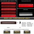Vipmotoz Full Led 3rd Third Brake Tail Light Lamp Compatible With 1997-2003 Ford F150 Pickup Truck Chrome Lens Red Clear