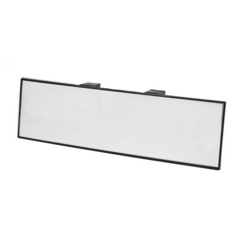 Universal 240mm Length White Curved Panoramic Rear View Mirror For Car