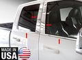 Works With 2009-2018 Dodge Ram 1500 Quad Cab 8pc Stainless Steel Pillar Post Window Sill Trim 