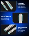 Metric Thread Repair Kit 172pc Set M5 M6 M8 M10 M12 Titanium Coated High Speed Steel Stripped Restorer For Aluminum Iron And