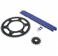 Kawasaki Klx400 Klx 400 Blue Chain And Sprocket Black 14 50 116l