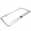 Ipick Image For Jeep Willys Star Logo In 3d On Mirror Chrome Metal License Plate Frame