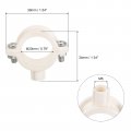 20mm Dia Pipe Hose Clips Pvc Bracket Clamps Split Ring Hangers Support With Nail For Water 4pcs