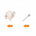 20mm Dia Pipe Hose Clips Pvc Bracket Clamps Split Ring Hangers Support With Nail For Water 4pcs