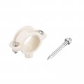 20mm Dia Pipe Hose Clips Pvc Bracket Clamps Split Ring Hangers Support With Nail For Water 4pcs 