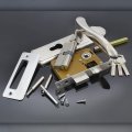Ldexin Front Door Lock Set Double Cylinder Handle And Deadbolt With Lever 6 5 Screw Hole Distance Silver 