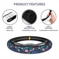 Delerain Childish Whale Steering Wheel Covers Anti Slip Elasticity Car Accessories Protector Universal 15 Inch For Women Man
