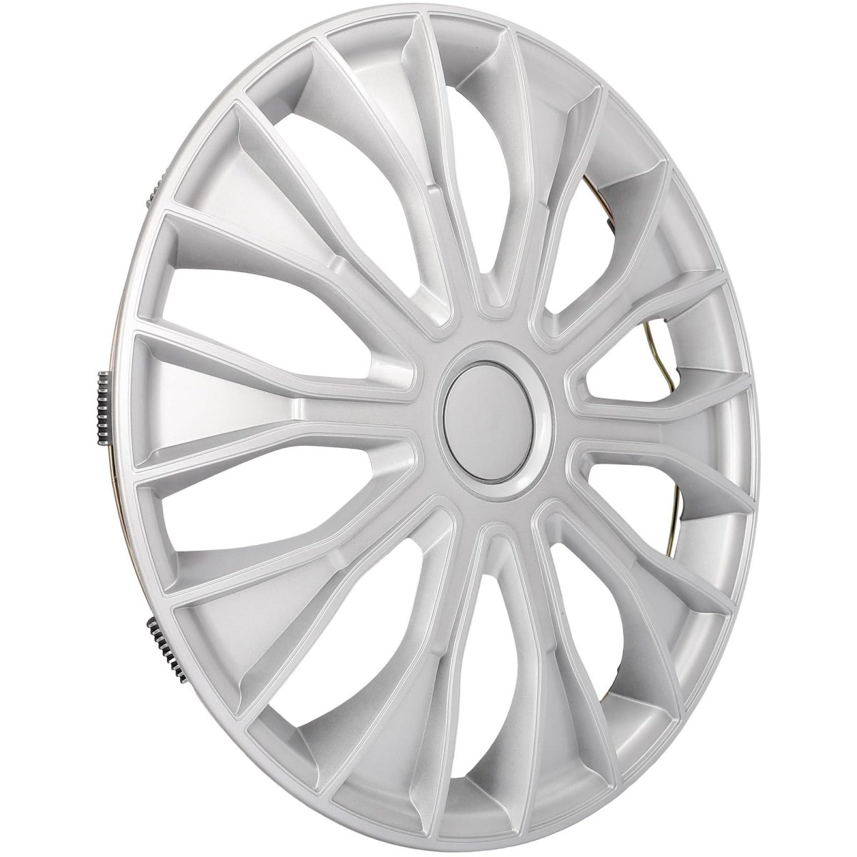 15 In Silver Hubcaps Wheel Covers Universal Set For Most Cars And Trucks Durable Abs Plastic Snap On Full Lug Skin Accessories