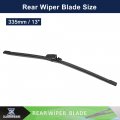 X Autohaux Rear Windshield Wiper Blade Replacement For Volkswagen Golf 2010-2014 Jetta 2009-2014 Rabbit 2006-2009