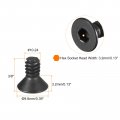 Uxcell 10-24x3 8 Flat Head Socket Cap Screws 10 9 Grade Carbon Steel Hex Countersunk Screw Bolts Machine Fasteners Fully