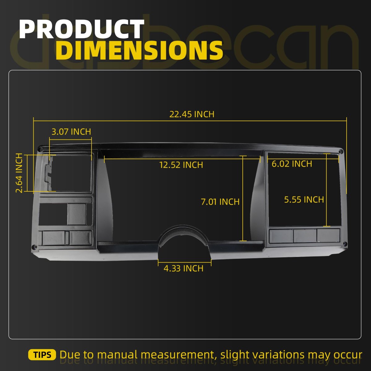 Dasbecan Speedometer Dash Bezel Trim Panel Cover For Chevy Silverado Gmc Sierra Truck 1998-1994 Black