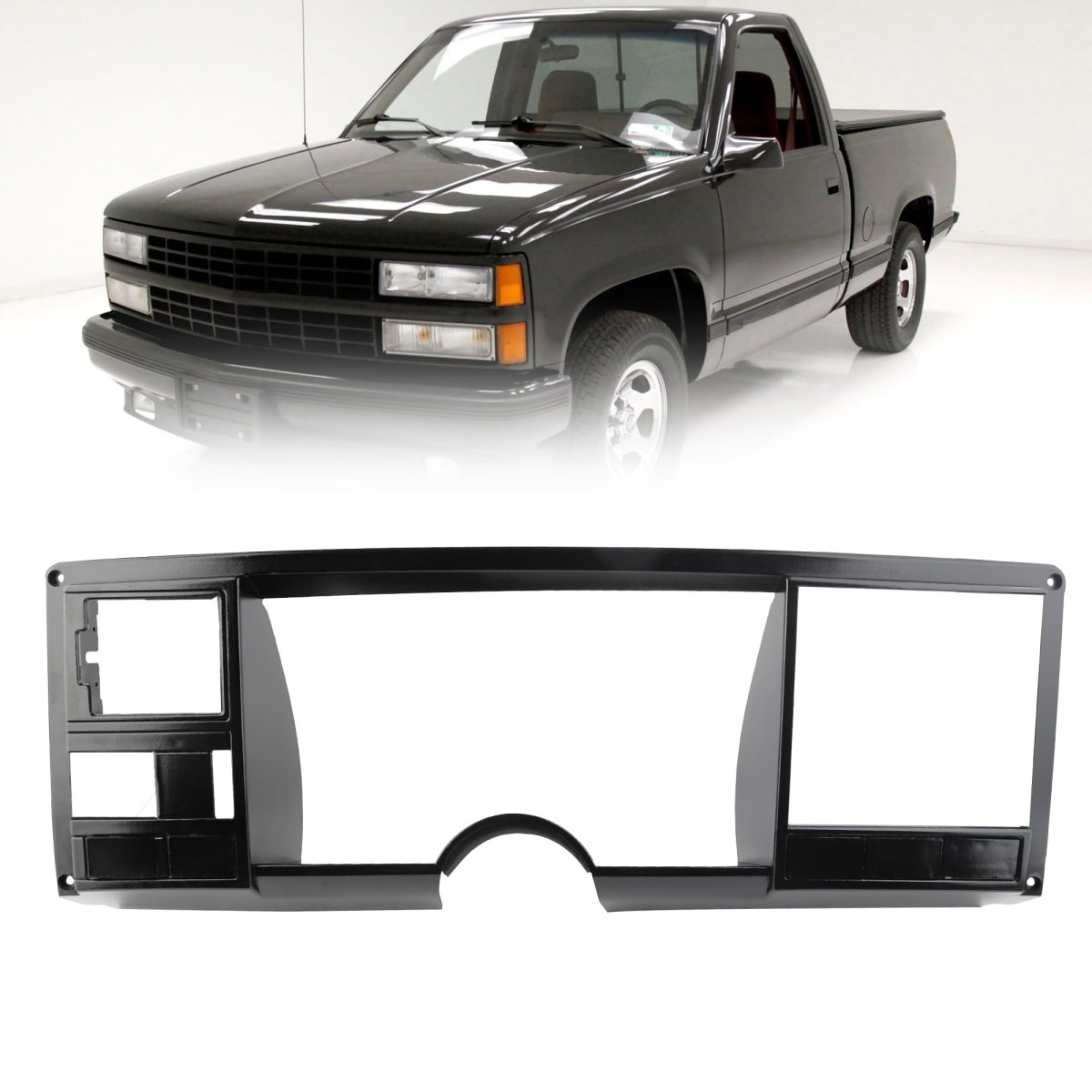 Dasbecan Speedometer Dash Bezel Trim Panel Cover For Chevy Silverado Gmc Sierra Truck 1998-1994 Black