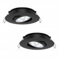Swivel Rv Recessed Puck Lights 12v Led Spotlight 36 Degrees Beam Angle With Vertical Adjustment Full Aluminum Interior 