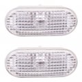 Autoandart Brock Replacement Front Side Repeater Light Units With White Lens For 1999-2005 Golf 1995-2005 A4 1998-2005 Passat 