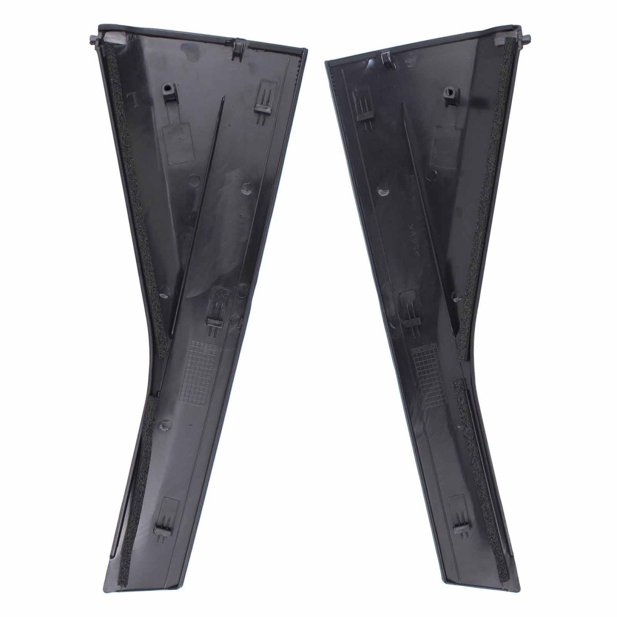 2pcs Rear Left And Right Door Pillar Garnish For Honda Fit 2007 2008 Replace 72721-saa-003 Black Painted Plastic Automotive