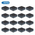 Uxcell 16pcs Ribbed Anti-vibration Isolation Rubber Pads 2 Length X 7 8 Thick Square Anti Vibration With Eva Center Layer For