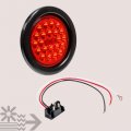 True Mods 4 Round Red 24 Led Trailer Tail Lights Dot Certified Grommet Plug Included Ip67 Waterproof Turn Stop Brake For Rv 