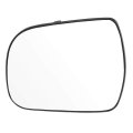 Left Side Mirror Glass With Heating For 2011 2012 2013 2014 Toyota Sienna Driver Convex Replacement Metallic Finish 