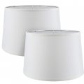 Aspen Creative 38027-2 Empire Collapsible Spider Lamp Shade White 13 Top X 15 Bottom 10 Slant Height Set Of 2 