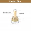 Uxcell M5x10mm Knurled Thumb Screws 6pcs Brass Bolts With Shoulder Grip Knobs Fasteners Tone