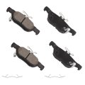 Rear D2219 Ceramic 4pcs W Hardware Disc Brake Pad Set 