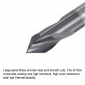 Uxcell Spotting Drill Bits 3mm Dia Shank 60 Degree Solid Carbide Altisin Coated 2 Flutes Round Drilling Cutter