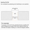 Uxcell Spotting Drill Bits 3mm Dia Shank 60 Degree Solid Carbide Altisin Coated 2 Flutes Round Drilling Cutter