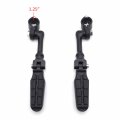 Hk Group Motorcycle Black Long Angled Adjustable Highway Peg Mounting Kit With Footpeg Foot Rest For V-star Roadstar Suzuki