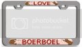 Love Boerboel Dogs Pets Ch 3d Metal License Plate Frame Auto Suv Truck Tag Holder I19 
