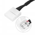 Uxcell Led Strip Light Connector 2 Pin 10mm Solderless To Usb Cable 150mm Length Black 5pcs
