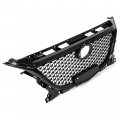 Kuafu Front Grille Grill Compatible With 2014-2016 Mazda 3 Axela Bumper Upper Hood Painted Black