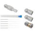 6-piece Stainless Steel Sewer Jetter Nozzle Kit Rotating Button Nose Jet With 1 4 Quick Connect Drain Cleaning Accessories For 