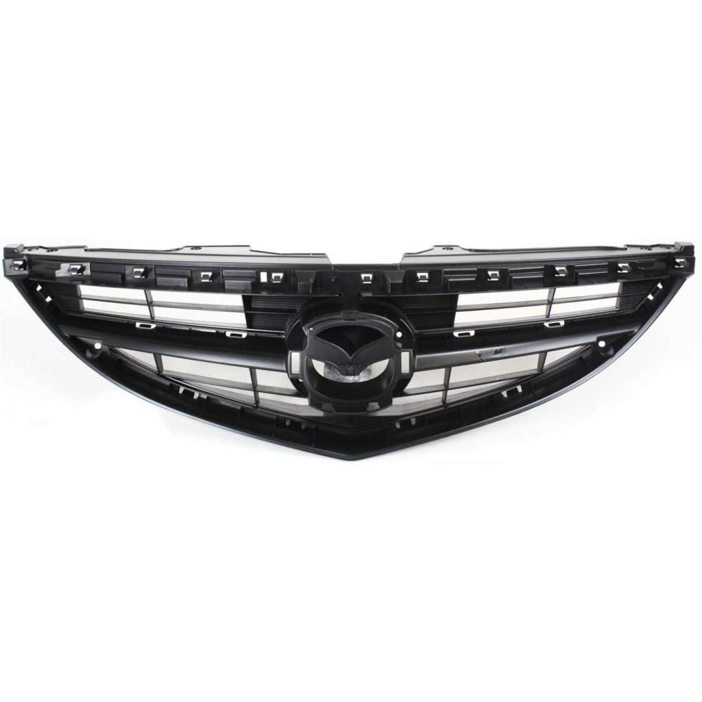 Front Grille Assembly For Mazda 6 2009 2010 2011 2012 2013 Textured Black Plastic Shell And Insert Gs3l50712e Ma1200181