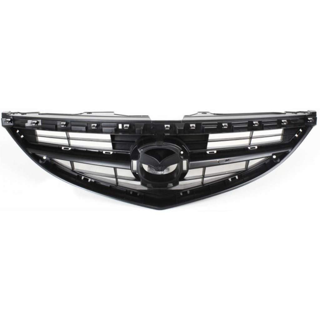 Front Grille Assembly For Mazda 6 2009 2010 2011 2012 2013 Textured Black Plastic Shell And Insert Gs3l50712e Ma1200181