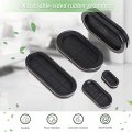 Flyshop 20pcs Black Double-sided Oval Rubber Grommets Plug For Holes Synthetic Cable Protection 13 X 27 Mm 1 2 1-1 16