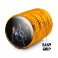 Black Cat Butterflies Valve Stem Caps For Tire Rim Wheels Yellow Aluminum Air Covers Schrader Valves 4 Piece Set