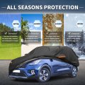 Car Cover Outdoor Waterproof Sun Rain Snow Hail Protection With Left Side Door Zipper Aluminum Film For Kia Niro