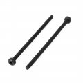 Uxcell M2x40mm Fully Thread Hex Socket Head Knurled Cap Screw Bolt Black 50pcs