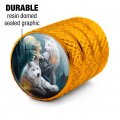 Protectors Of The Realm Elf And Wolves Valve Stem Caps For Tire Rim Wheel Aluminum Yellow
