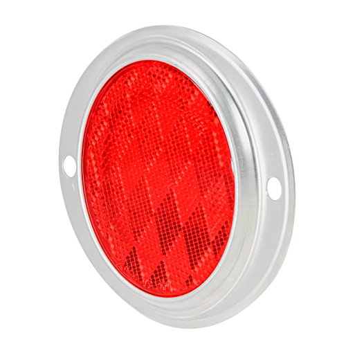 Grand General 80816 Red 3a Round Reflector With Aluminum Base For Trucks Towing Trailers Rvs And Buses 1 Pack