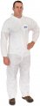 Microguard Mp Microporous White Particulate Splash Protection Disposable Hazmat Coverall With Elastic Wrist And Open Ankle M