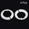 Uxcell 75mm Pipe Cover Decoration Pp Plastic Water Escutcheon White 4pcs