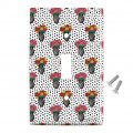 Flower Vases Pattern Plastic Wall Decor Toggle Light Switch Plate Cover