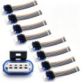 Set Of 8 Ignition Coil Connector Wiring Pigtail Harness For Gm Ls2 Ls7 D581 D585 Truck 4 Wire 18 Gauge Cable Assembly 