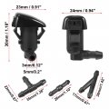 X Autohaux 4pcs Car Front Windshield Washer Nozzles For Cadillac Cts 2008-2015 Replaces 25815793 With 1 5 Meter Fluid Hose 9