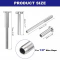 Uxcell 20 Pairs Invisible Cable Railing Kit 1 8 Swage Tensioner And Terminal Hidden T316 Stainless Steel Hardware For 2 X2 4 X4