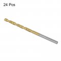 Uxcell High Speed Steel Straight Shank Twist Drill Bit Fully Ground Titanium Coated 2 9mm Diameter 34mm Total Length 12mm 24