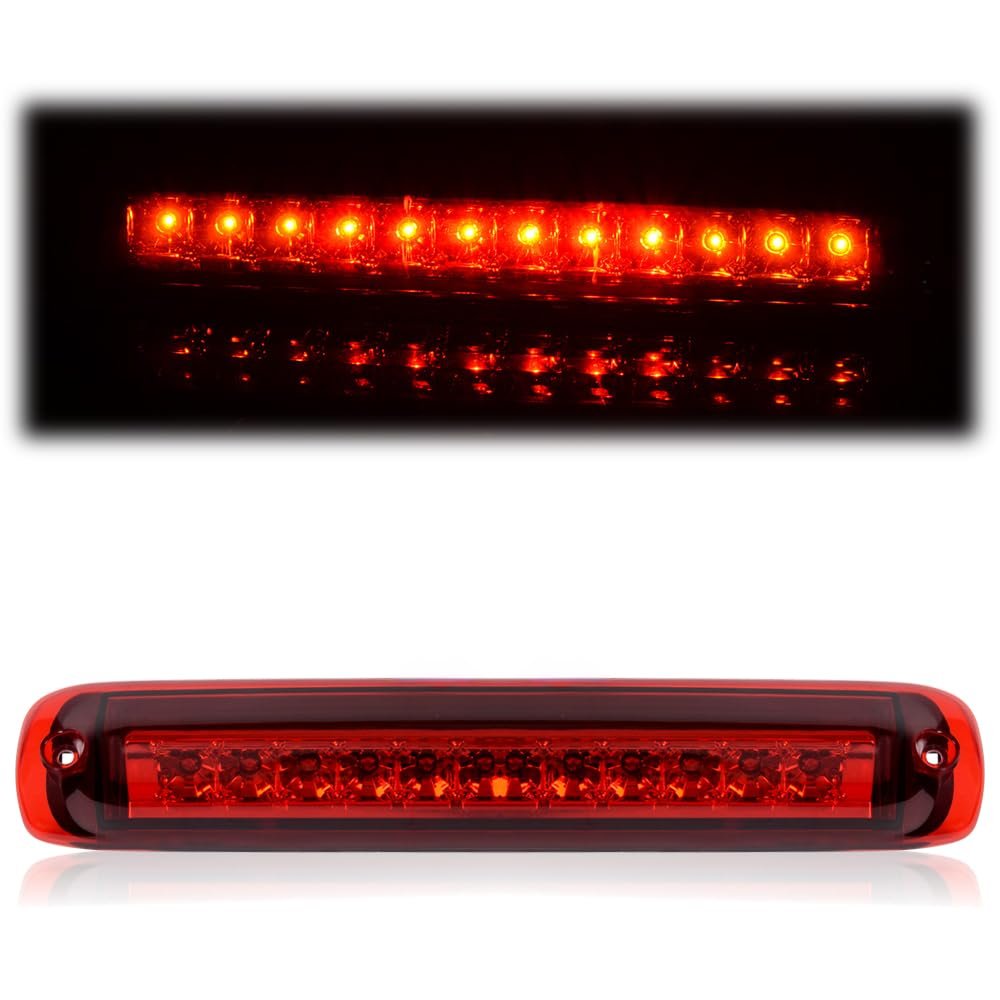 Led 3rd Rear Brake Light Cargo Lamp For Chevy Silverado Gmc Sierra 1500 2500 3500 1999 2006 Red Lens Clear Housing Waterproof