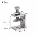 Uxcell Stainless Steel C Clamp For Woodworking Welding Building Household Mount With Wide Jaw Opening 30mm 4 Pcs