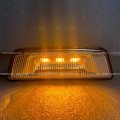 Niuparts Led Front Fender Side Turn Signal Marker Indicator Clear Amber Light Fit 13-17 Kenworth T680 11-15 T700 14-15 T880